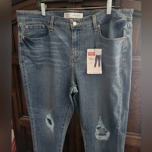 Signature by Levi Strauss size 18 womens mid rise slim boyfriend stretch jean